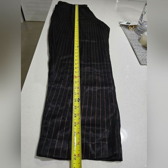 Black Pinstripe Women's Pants - Picture 9 of 13